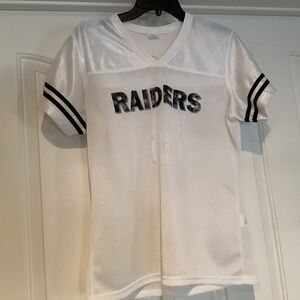Raiders Shirt, Size M, Color White, Black, Gray